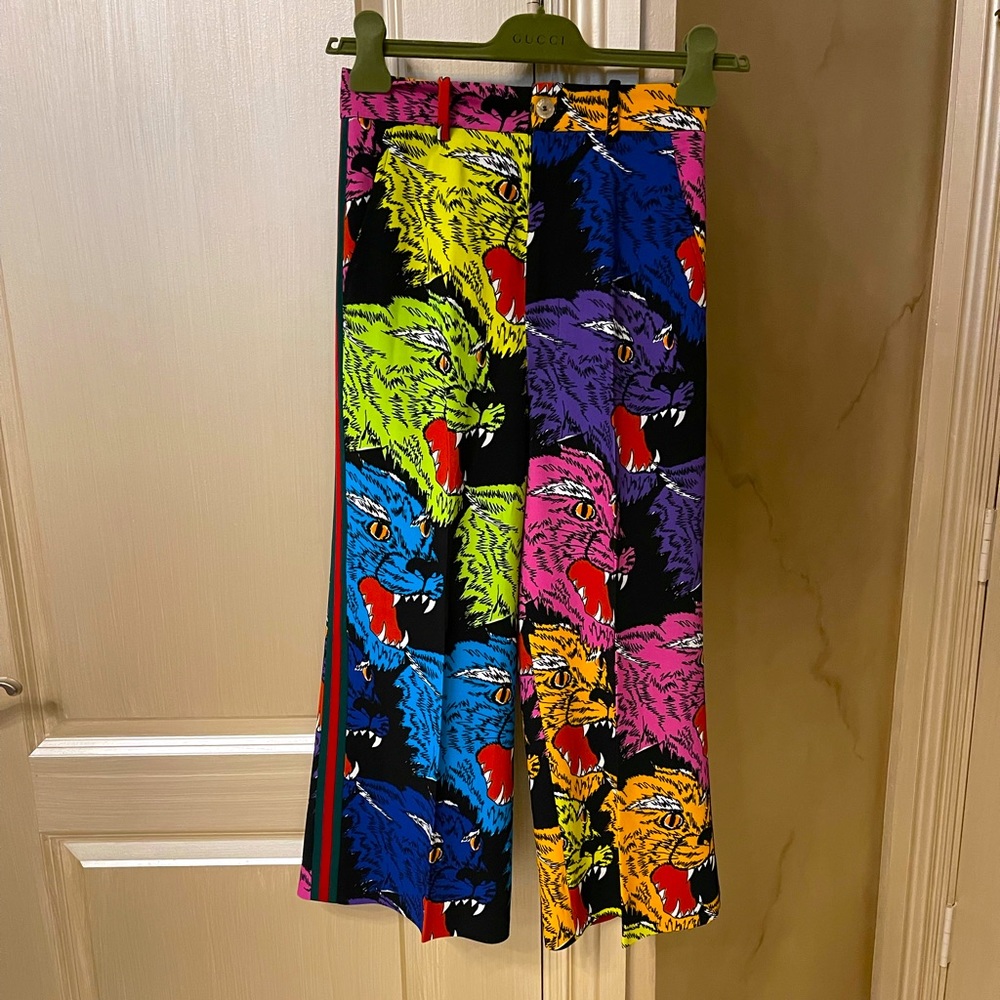 Gucci Multicolor Graphic Ankle Pants